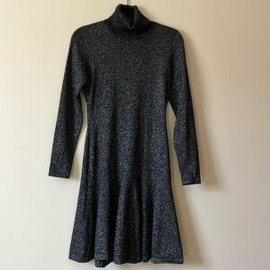 CK metallic turtleneck dress